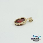 آویز طلا - طرح قطره رنگی