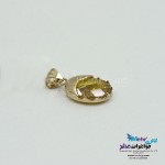 آویز طلا - طرح قطره رنگی