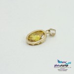 آویز طلا - طرح قطره رنگی