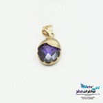 آویز طلا - طرح قطره رنگی