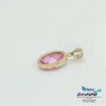آویز طلا - طرح قطره رنگی