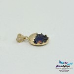 آویز طلا - طرح قطره رنگی