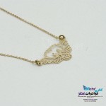 گردنبند طلا - طرح قلب و طاووس