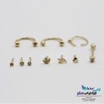 پیرسینگ طلا - طرح هندسی