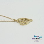 گردنبند طلا - طرح قلب و گربه