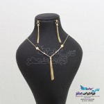 نیم ست طلا - گردنبند و گوشواره - طرح قلب و گوی