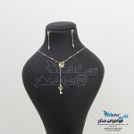 نیم ست طلا - گردنبند و گوشواره - طرح قفل و کلید