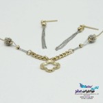نیم ست طلا - گردنبند و گوشواره - طرح ون کلیف - کارتیه