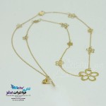گردنبند طلا - طرح شکوفه سیب