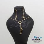 نیم ست طلا - گردنبند و گوشواره - طرح قلب