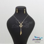 نیم ست طلا - گردنبند و گوشواره - طرح چشم