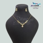 سرویس طلا - گردنبند و گوشواره و دستبند - طرح بته جقه -تراش