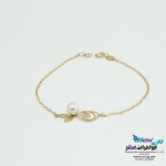 دستبند طلا - طرح برگ و گل