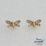 گوشواره طلا - طرح سنجاقک