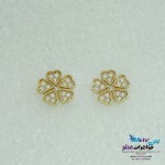 گوشواره طلا - طرح گل پنج پر