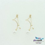 گوشواره طلا - طرح مروارید نشان