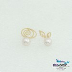 گوشواره طلا - طرح برگ و گل