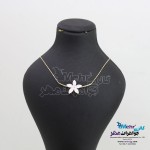 گردنبند طلا - طرح منحنی - گل
