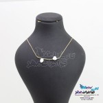 گردنبند طلا - طرح منحنی - برگ و گل