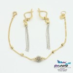 سرویس طلا - گردنبند - دستبند - گوشواره - طرح خوشه