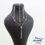 سرویس طلا - گردنبند - دستبند - گوشواره - طرح خوشه
