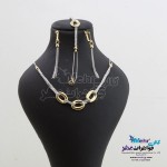 سرویس طلا - گردنبند - دستبند - گوشواره  -طرح هندسی