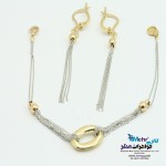 سرویس طلا - گردنبند - دستبند - گوشواره  -طرح هندسی