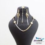 سرویس طلا - گردنبند - دستبند - گوشواره - طرح هندسی