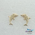 نیم ست طلا - آویز و گوشواره - طرح دلفین