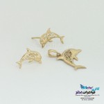 نیم ست طلا - آویز و گوشواره - طرح دلفین