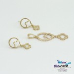 نیم ست طلا - آویز و گوشواره - طرح ون کلیف