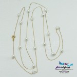 گردنبند رولباسی طلا - طرح مروارید نشان