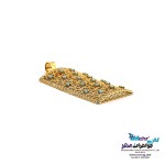 آویز طلا - طرح گل شش پر