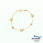 دستبند طلا - طرح پروانه