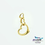 آویز طلا - طرح قلب تو در تو
