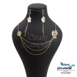 سرویس طلا - گردنبند و گوشواره و دستبند - طرح پروانه