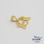 آویز طلا - طرح دست و قلب