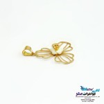آویز طلا - طرح گل
