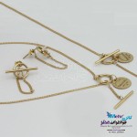 سرویس طلا - گردنبند و گوشواره و دستبند و انگشتر- طرح تیفانی