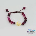 دستبند طلا و مهره - طرح LOVE