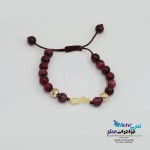 دستبند طلا و مهره - طرح عشق