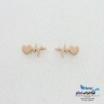 گوشواره طلا - طرح ضربان قلب