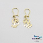 نیم ست طلا - آویز و گوشواره - طرح سگ فانتزی