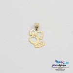 نیم ست طلا - آویز و گوشواره - طرح سگ فانتزی