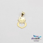 نیم ست طلا - آویز و گوشواره - طرح کیتی