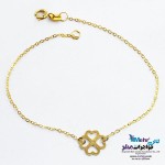 دستبند طلا - طرح شبدر چهار برگ