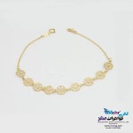 دستبند طلا - طرح گل 6 پر