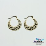 گوشواره حلقه ای طلا - طرح ورساچه