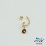 پیرسینگ طلا - طرح سنگ رنگی