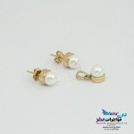 نیم ست طلا - آویز و گوشواره - طرح مروارید نشان